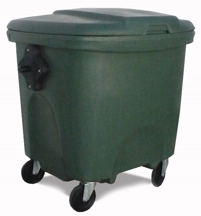 Carro 65-1000 Verde Para Residuos Con Ruedas x 1000 lts