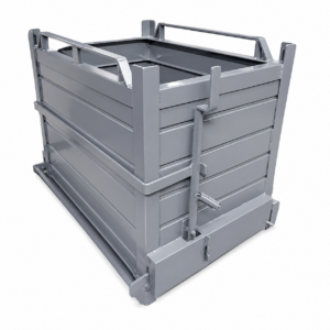 Contenedor 09-6025 Metalico Con Base Rebatible Para Descarga