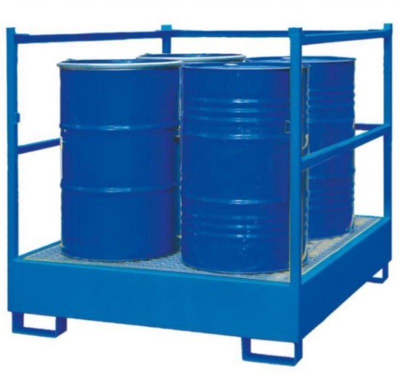 Rack 09-7002 para 4 tambores, con barandas