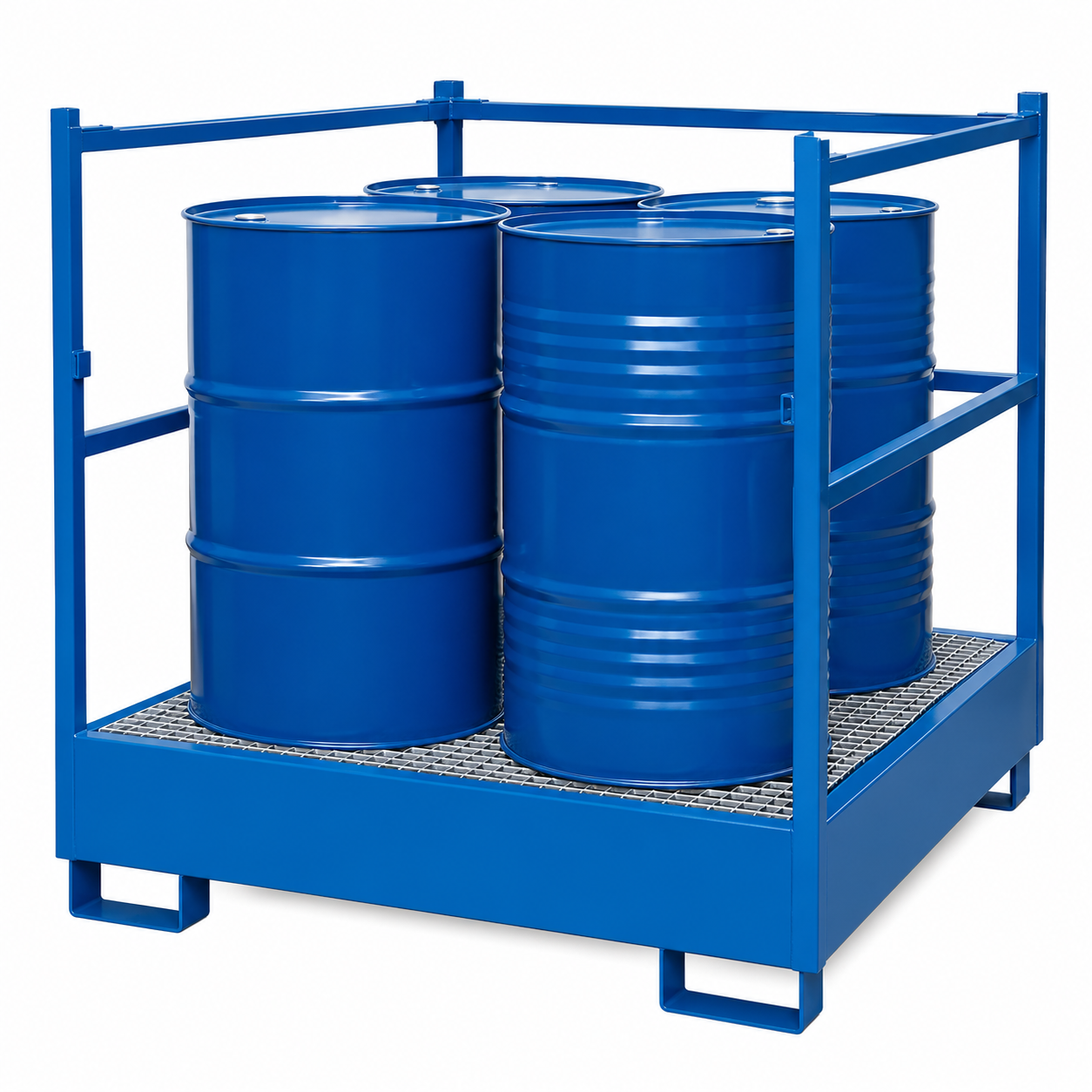 Rack 09-7002 para 4 tambores, con barandas
