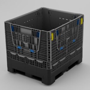 Bin Ventilado Plegable 76-1000 C/Traversas C/2 Puertas de Inspeccion