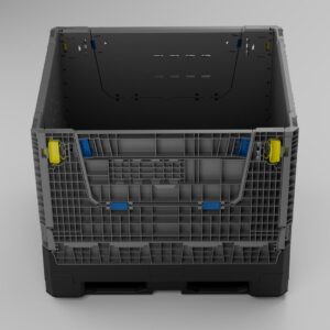 Bin Semi Cerrado Plegable 76-1000 C/Traversas C/2 Puertas de Inspeccion